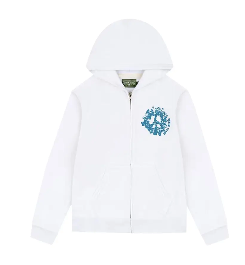 Denim Tears Denim University Zip Hoodie 'White'