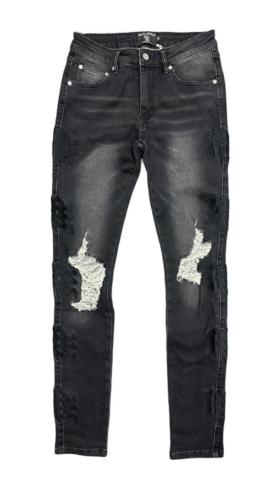 Mixed Emotion ‘Midnight’ Monogram denim