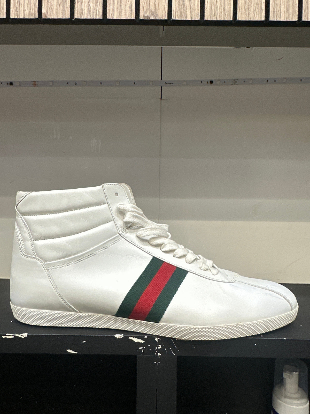 Gucci Leather Web High White
