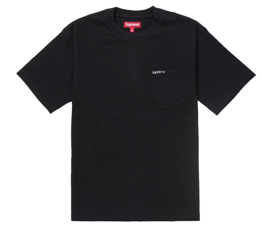 Supreme S/S Pocket Tee Shirt (Black) (SS25)