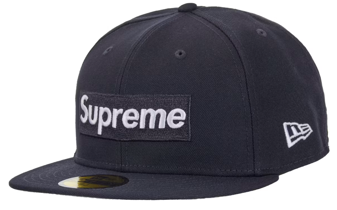 Supreme "Rings" Box Logo New Era 59Fifty Fitted Hat (Navy)