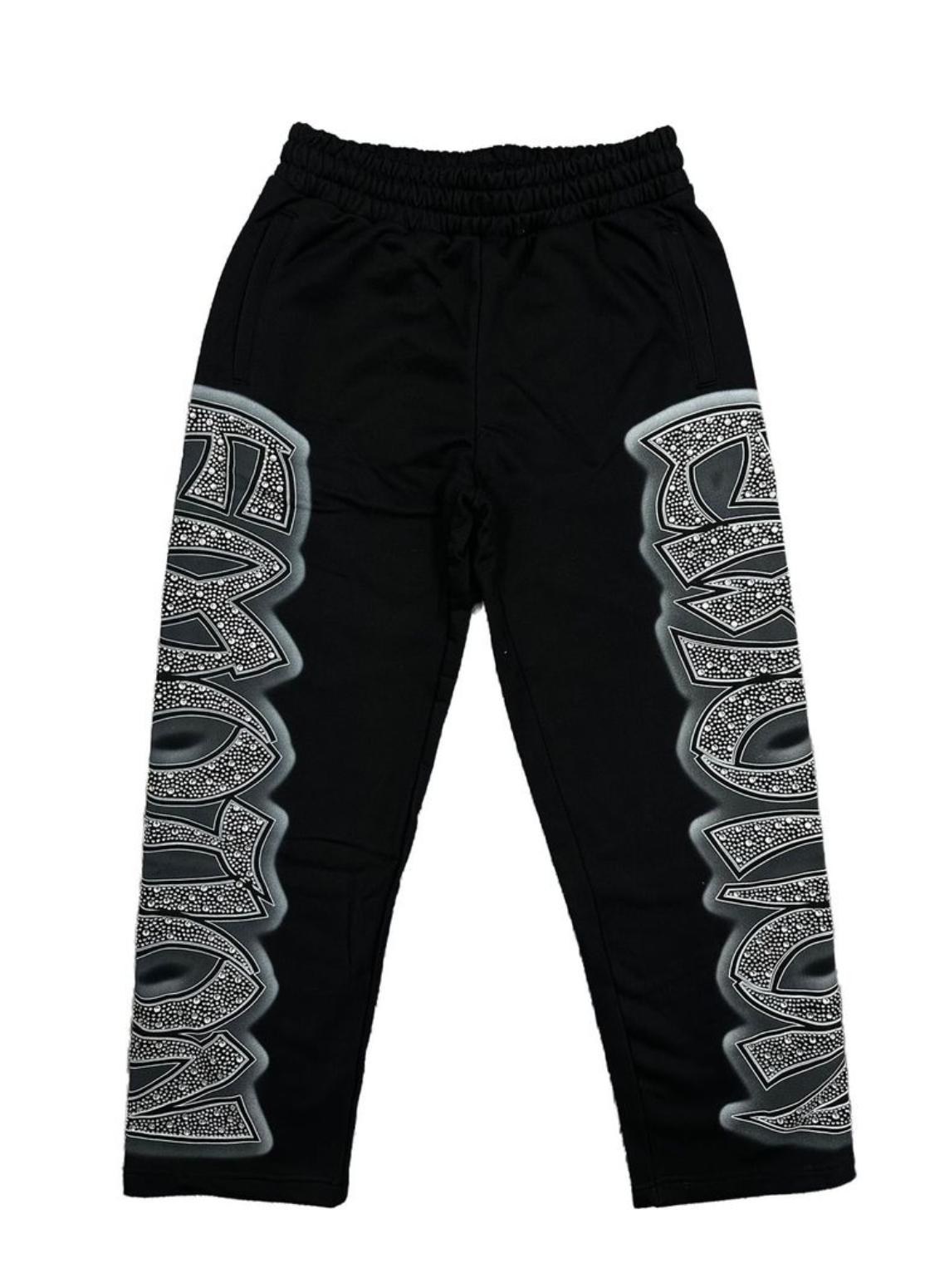 Mixed Emotions Midnight Rhinestone Sweatpants