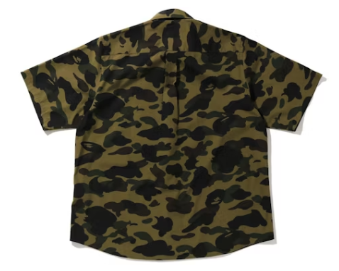 A Bathing Ape Button-Up 1st Camo BD Green