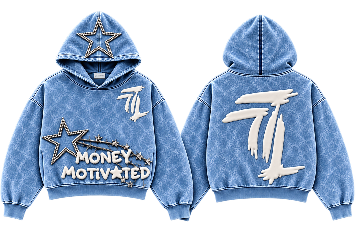 Legacy 7 Money Motivated Hoodie Baby Blue