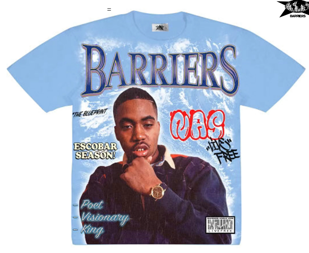 Barriers Worldwide Nas Tee Blue