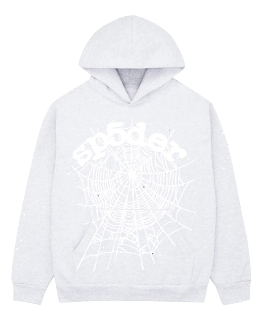 Sp5der OG Web Hoodie 'Heather Grey'