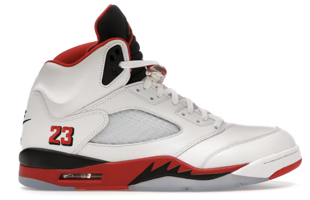 Jordan 5 Retro Fire Red Black Tongue (2025)