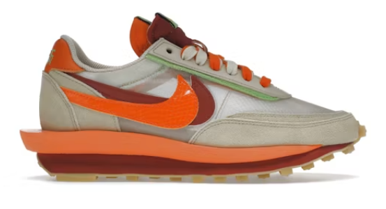 Nike LD Waffle sacai CLOT Kiss of Death Net Orange Blaze