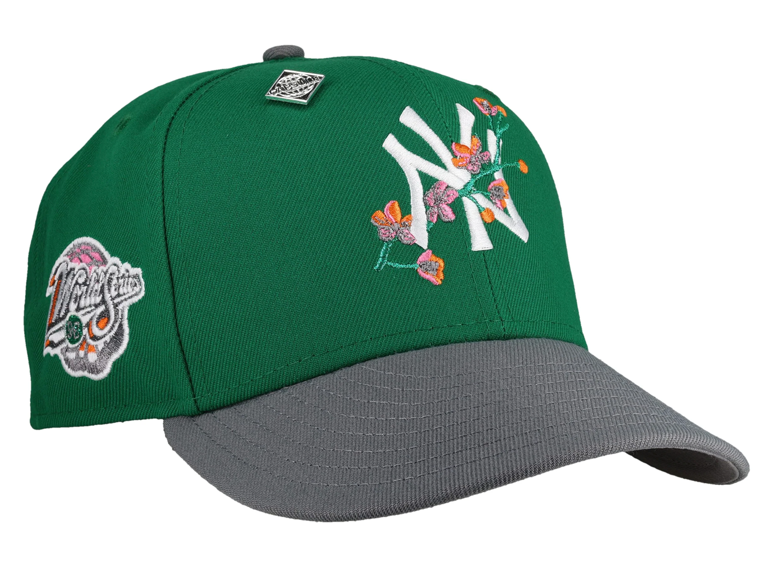 Capsule New York Yankees 1998 WS Green Floral Metallic 59Fifty Fitted Hat