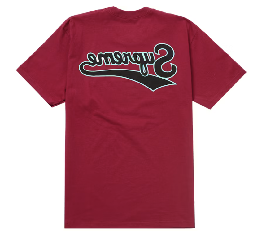 Supreme "Backwards" Tee Shirt (Cardinal)