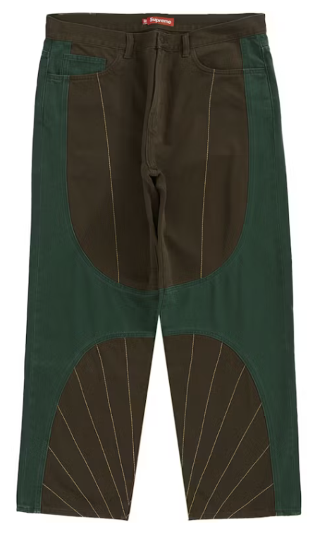 Supreme "Radial Embroidered" Loose Fit Jeans (Brown) (FW23)