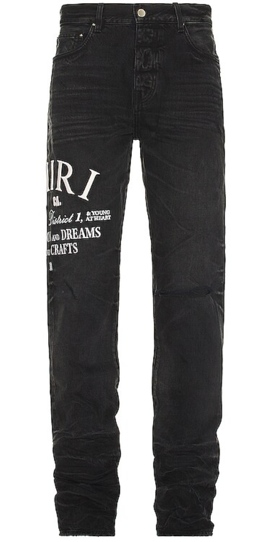 Amiri Arts District Straight Jeans "Faded Black"