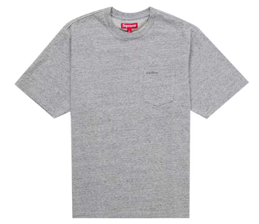 Supreme S/S Pocket Tee Shirt (Heather Grey) (SS26)