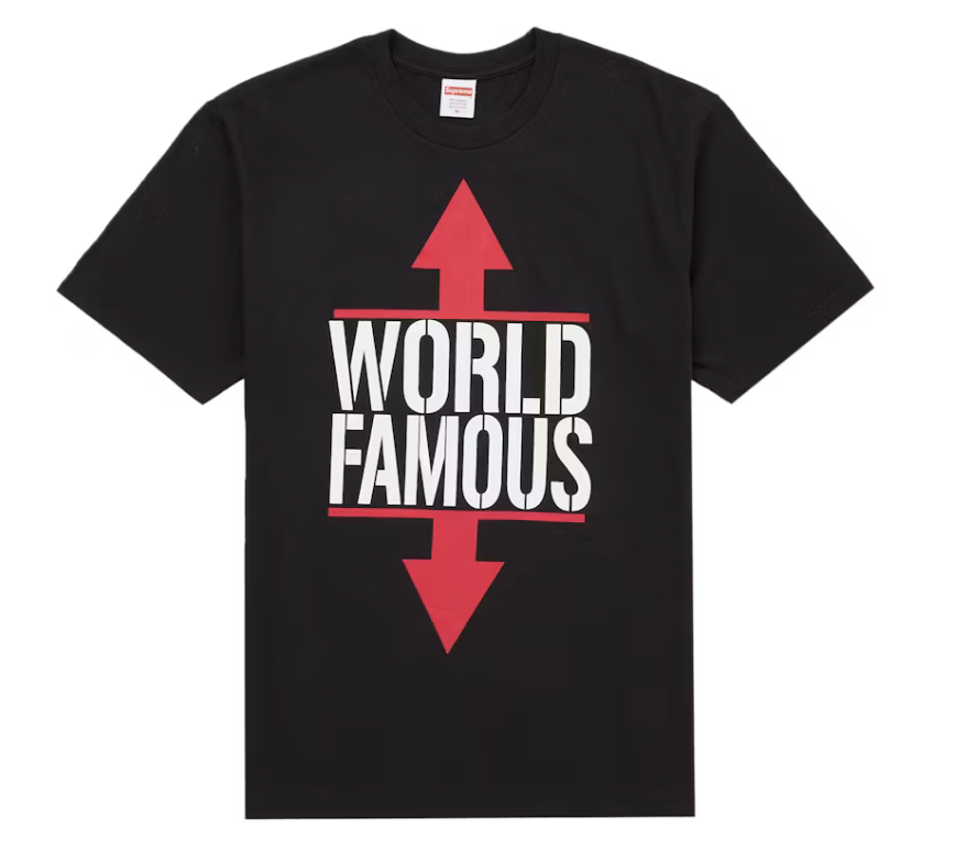 Supreme World Famous Tee Black