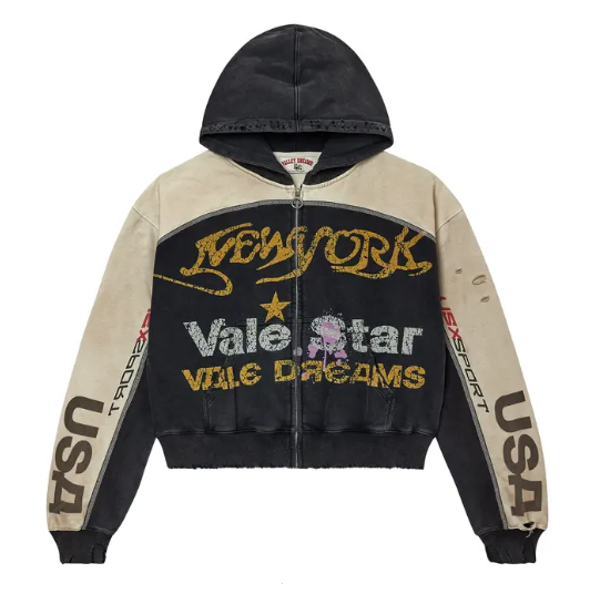 Vale Forever Vale Star Zip Up Hoodie (Dest/Black/Tan)