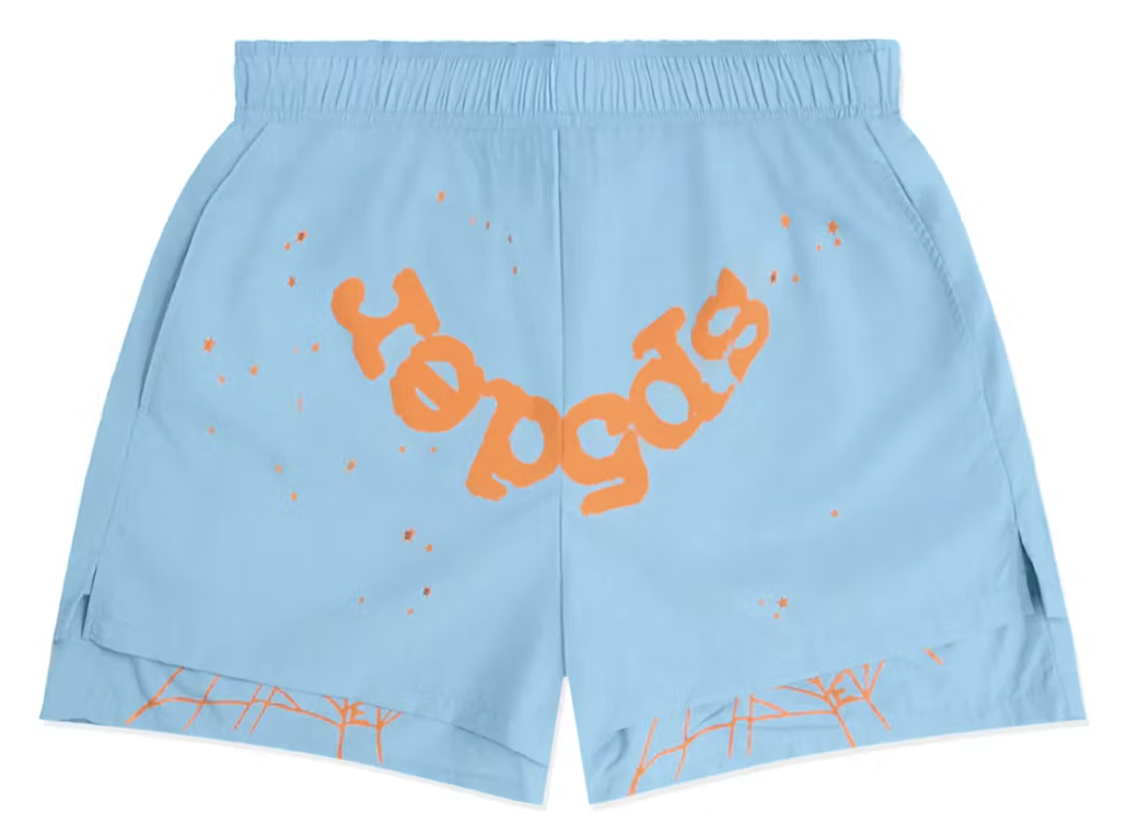 Sp5der OG Web Double Layer Short Light Blue
