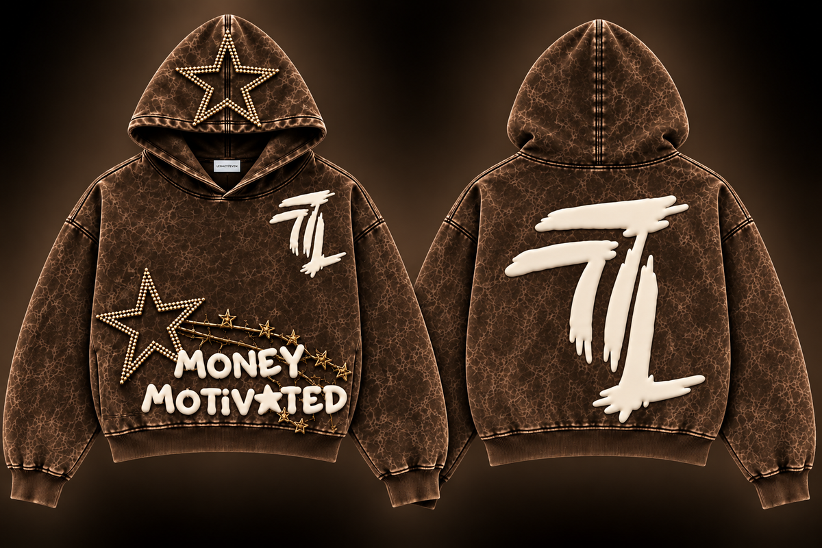 Legacy 7 Money Motivated Hoodie Brown