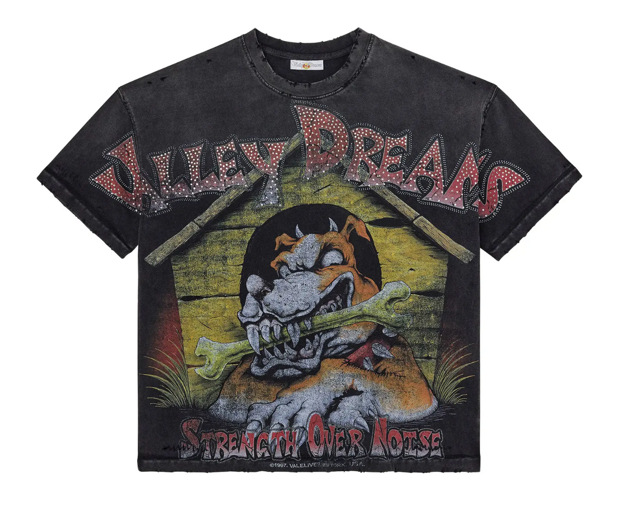 Vale Forever Doghouse Bling Tee Shirt (Black)