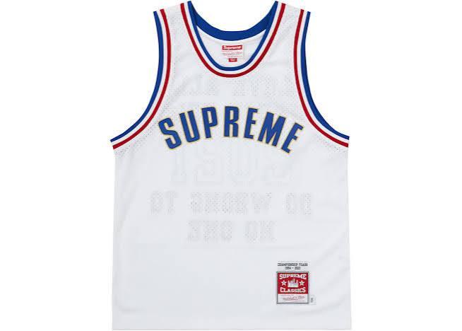 Supreme Mitchel & Ness Basketball Jersey (White)