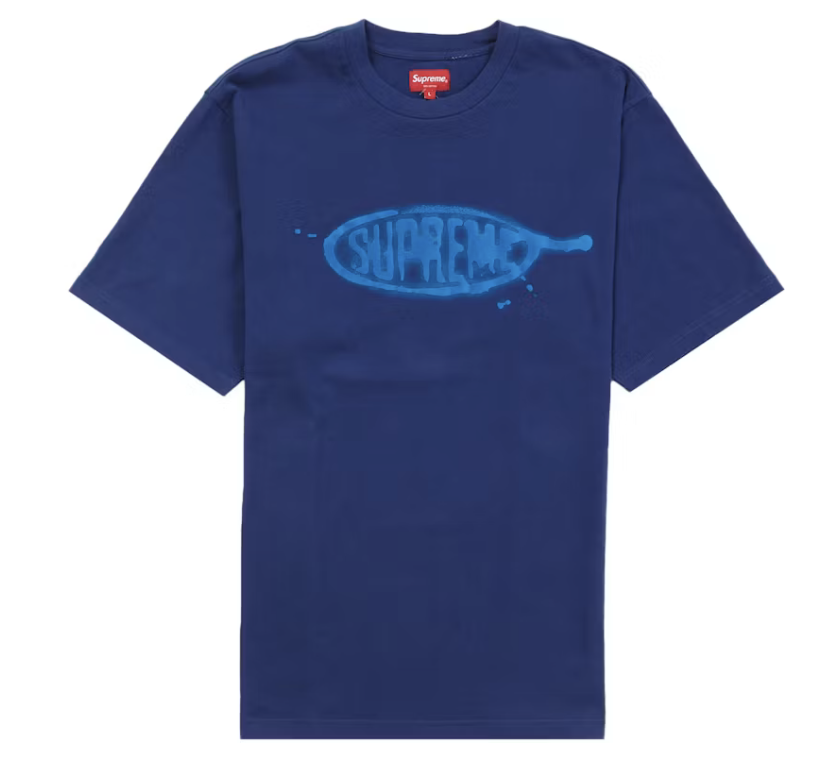 Supreme "Ink Blot" S/S Top Tee Shirt (Dark Royal) (SS22)