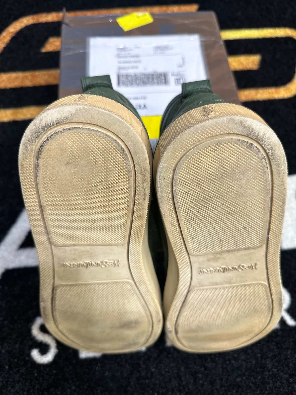 Archival Yves Saint Laurent (YSL) Avant Garde High-Top Sneaker “Green Leather”