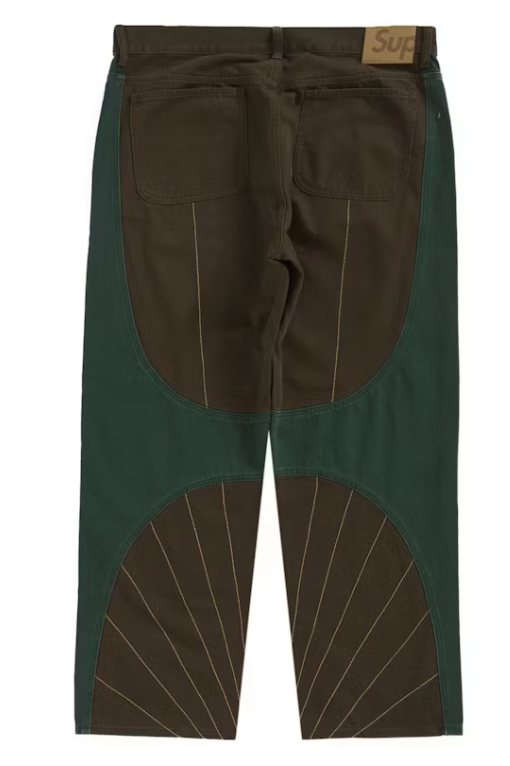 Supreme "Radial Embroidered" Loose Fit Jeans (Brown) (FW23)