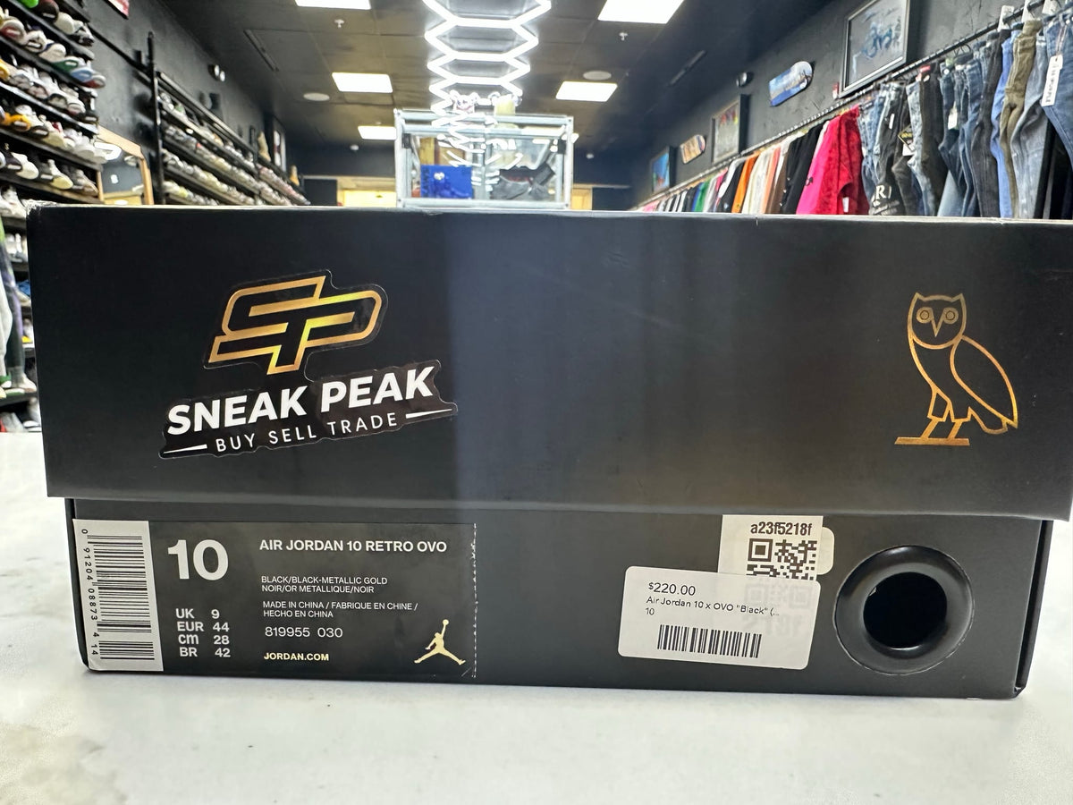Jordan 10 Retro Drake OVO Black