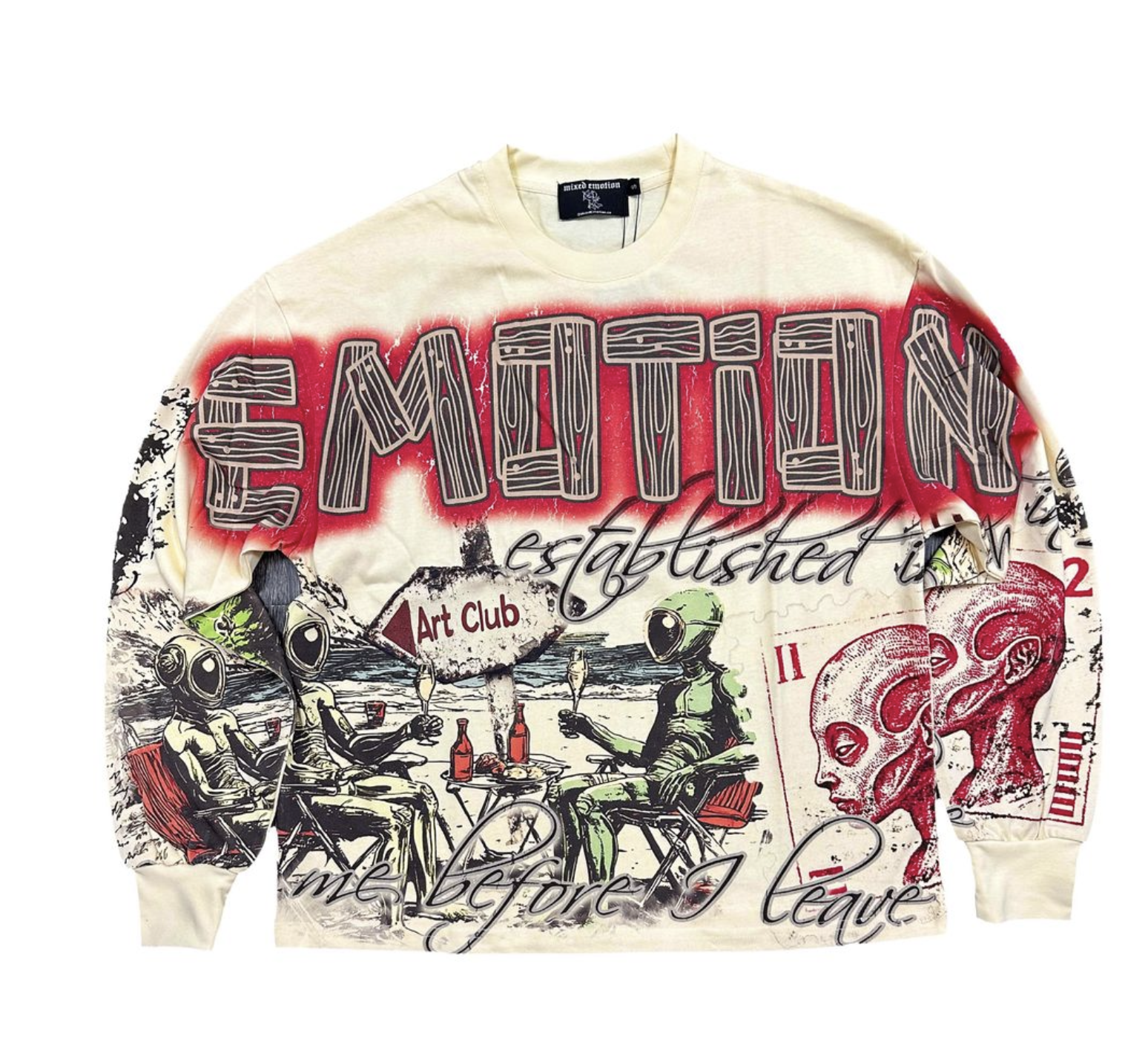 Mixed Emotions Cream 'Art Club' Long Sleeve