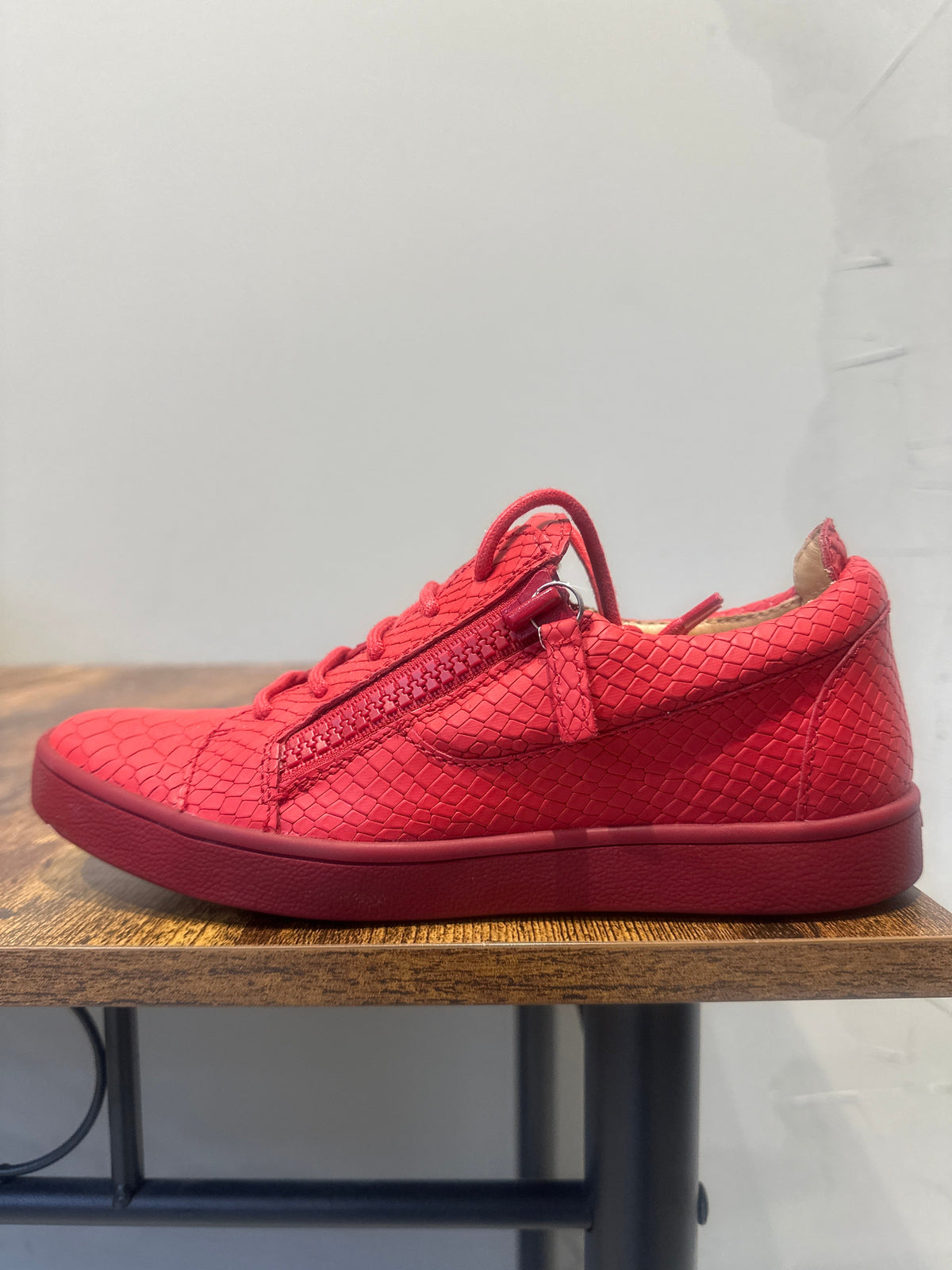 Giuseppe Zanotti Low Snakeskin (Red)