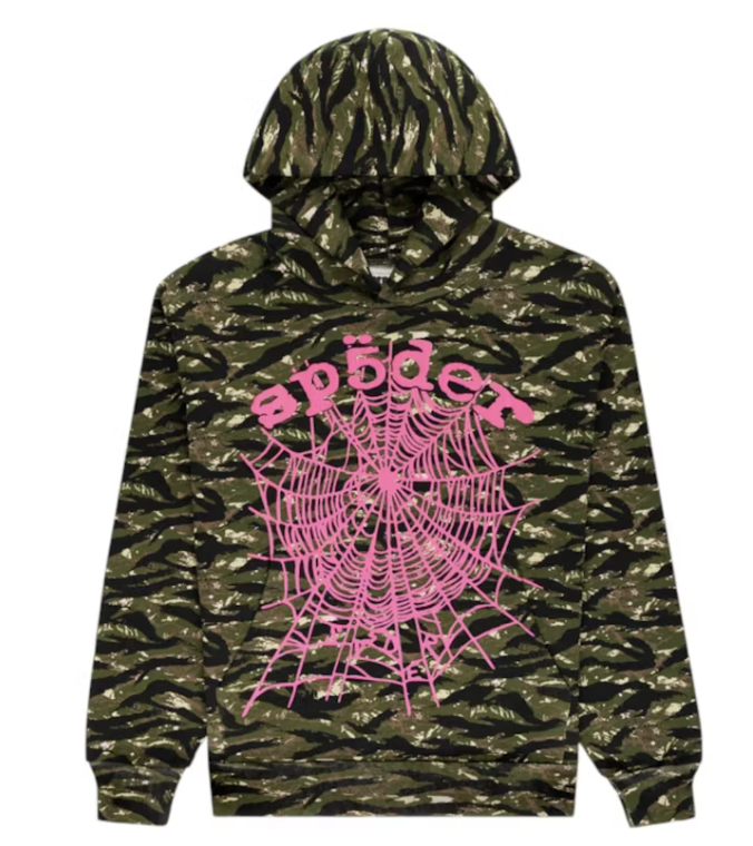Sp5der OG Web V2 Tiger Camo Hoodie Tiger Camo