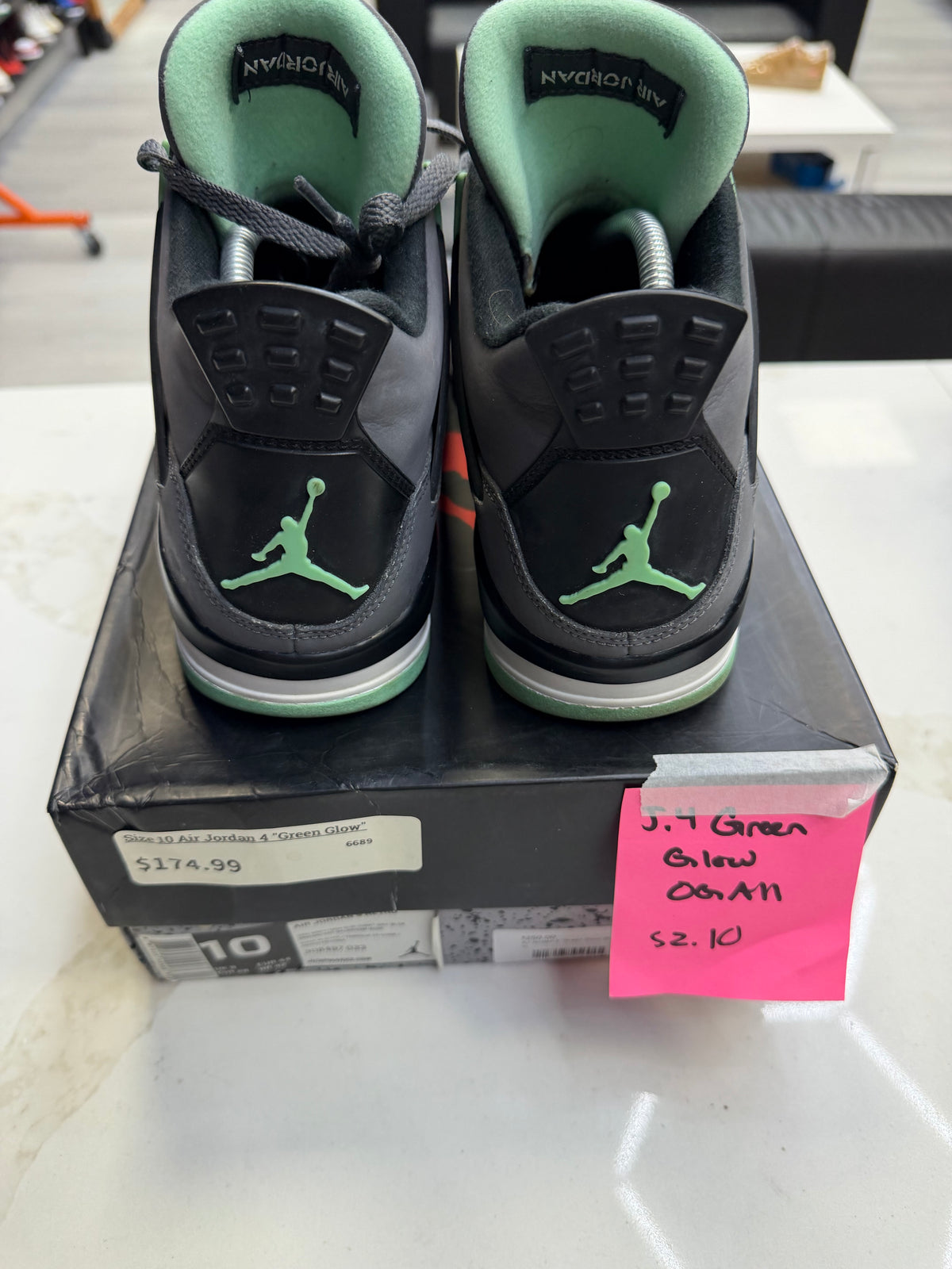 Jordan 4 Retro Green Glow