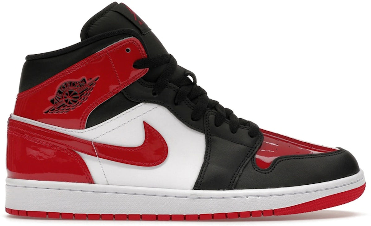 Jordan 1 Mid SE Patent Bred Toe