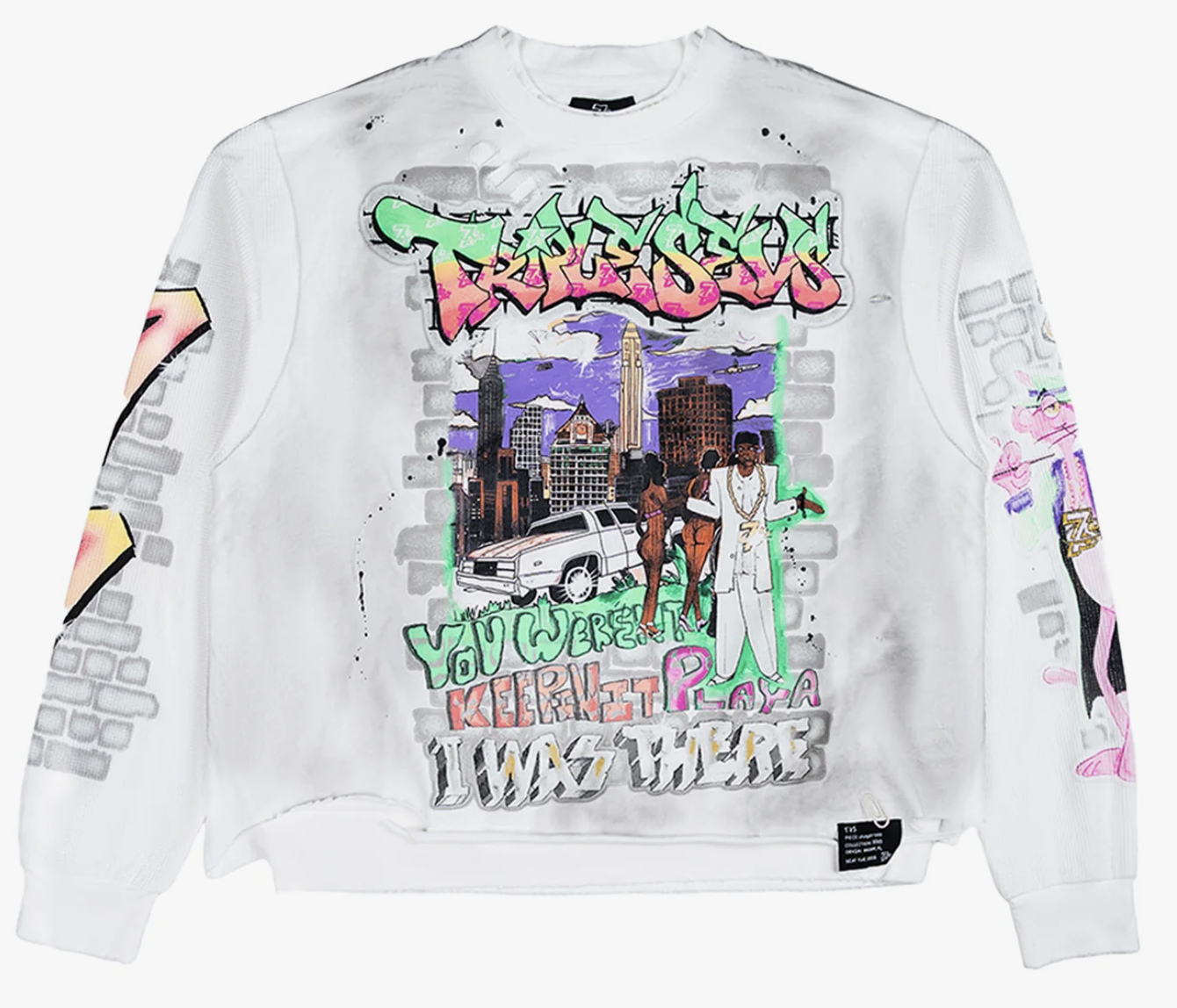 Triple Sevens "Player" Long Sleeve Tee Shirt (White)