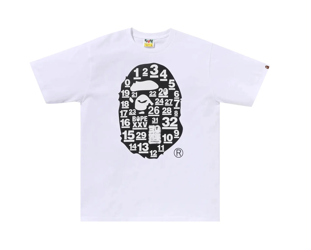 A Bathing Ape BAPE 32nd Anniversary Big Ape Head Tee "White" (SS25)