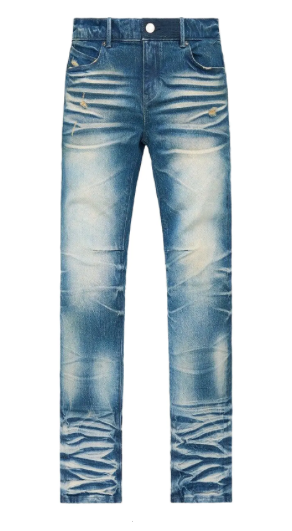 RtA Clayton Stacked Jeans 'Medium Blue'