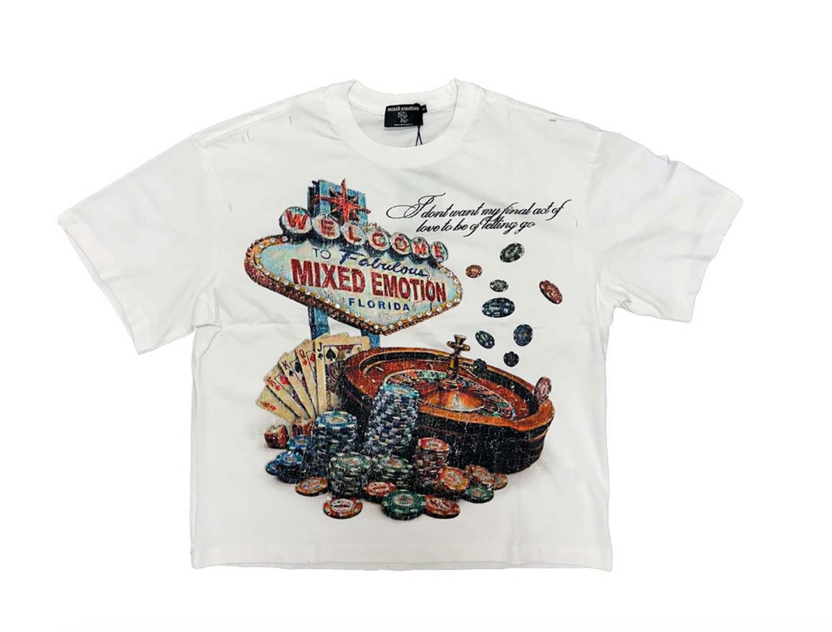 Mixed Emotions Lottery Tee White