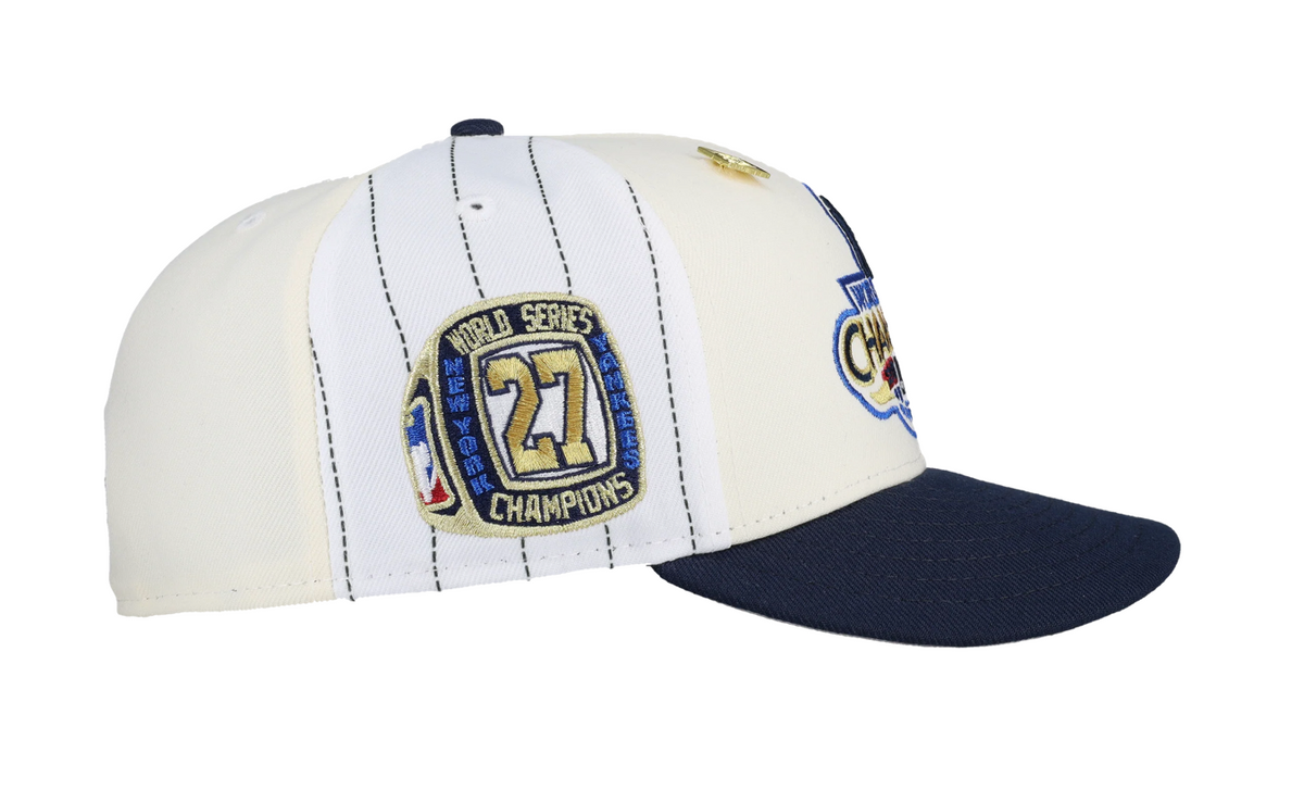 New York Yankees 2009 World Series Champs White Pinwheel Metallic 59Fifty Fitted Hat