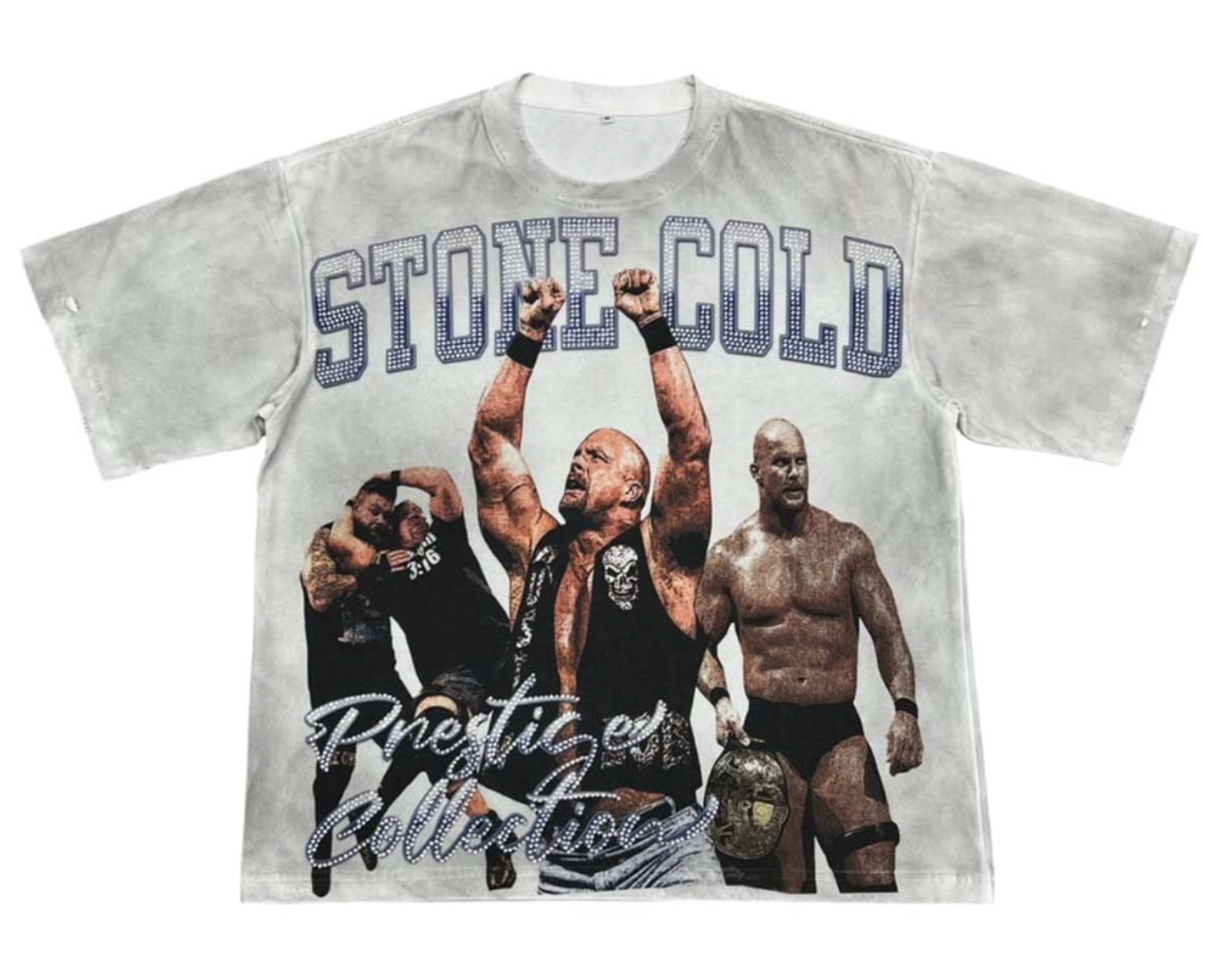 Prestige "Stone Cold" Tee Shirt (Distressed White)