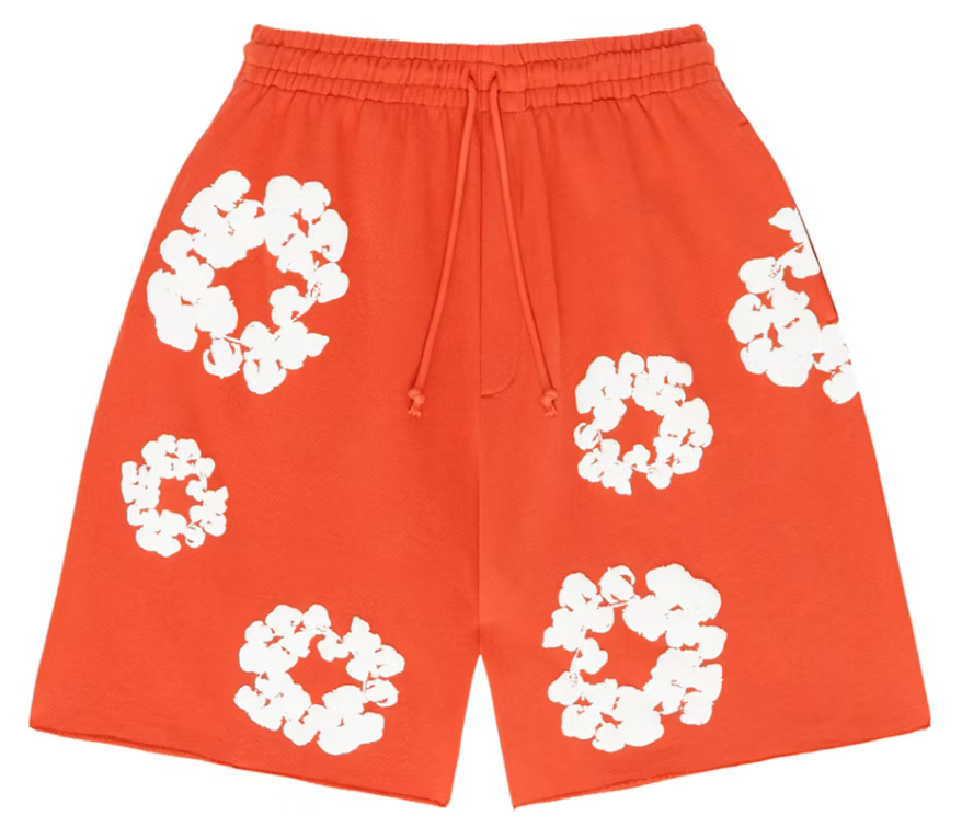 Denim Tears The Cotton Wreath Shorts "Orange"