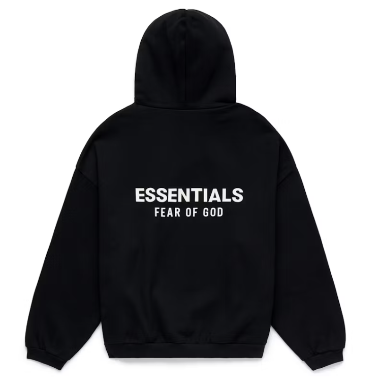 Fear of God Essentials Fleece Hoodie "Black/White" (FW24)