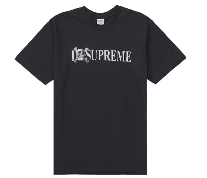 Supreme "Skull" Tee Shirt (Black) (FW25)