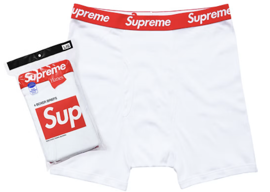 Supreme x Hanes Boxer Briefs 4 Pack (white)