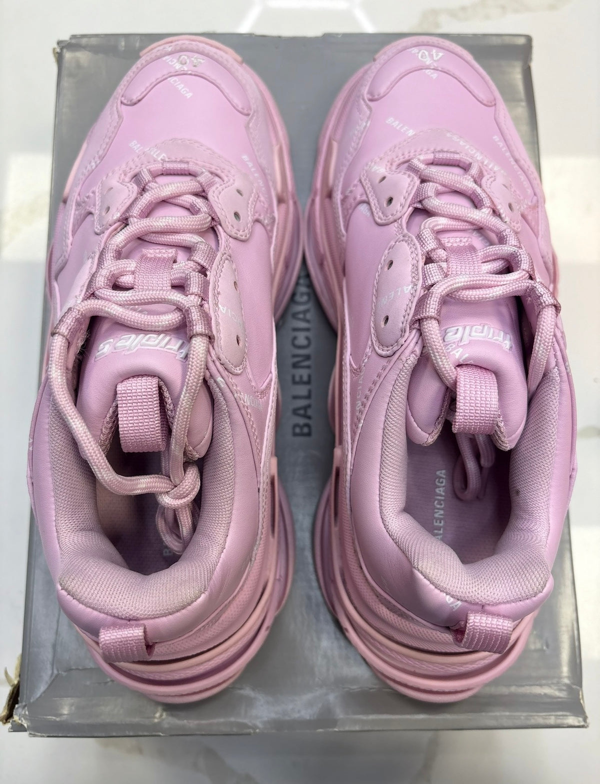 Balenciaga Triple S All Over Print Pink (W)
