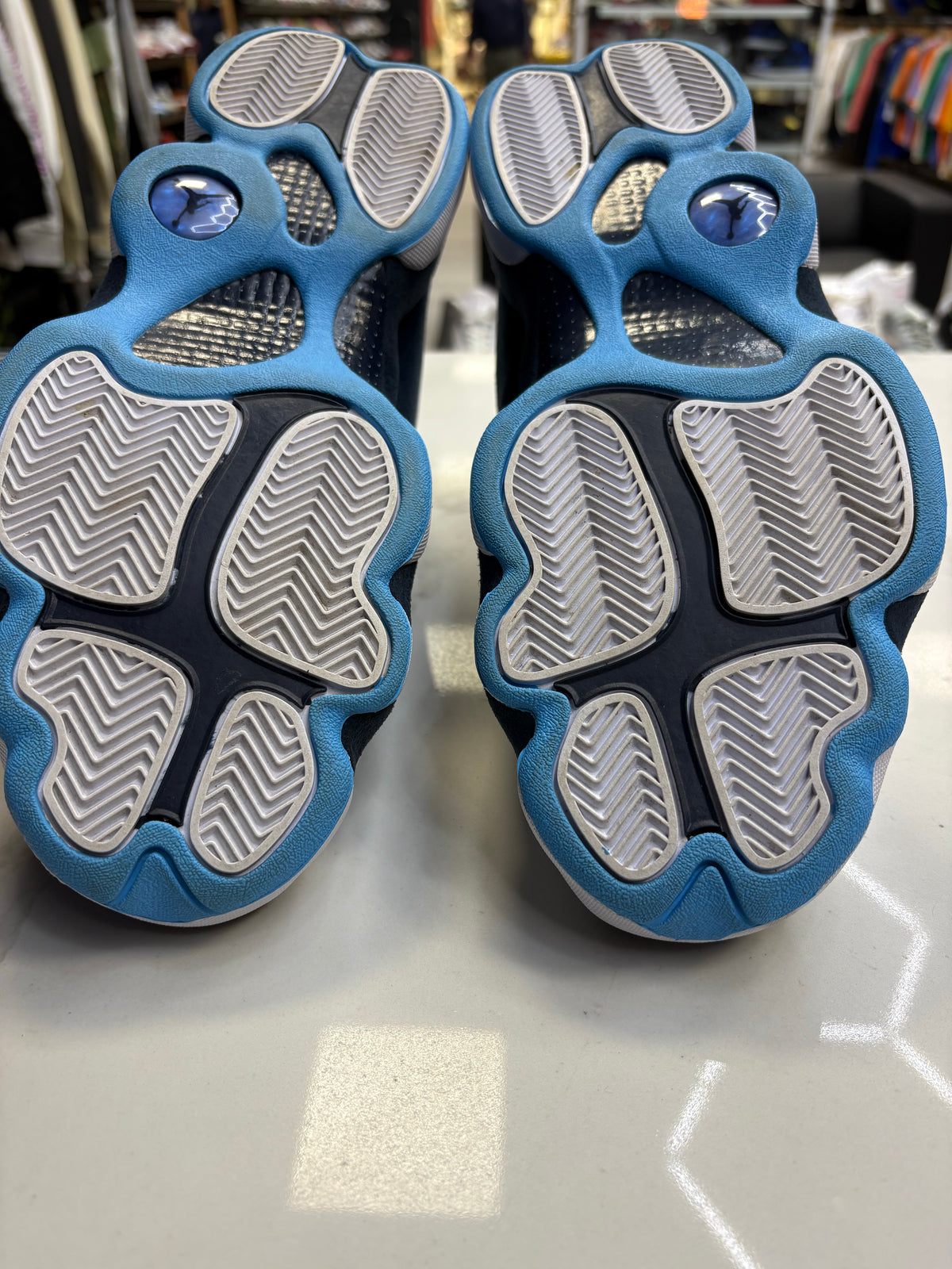 Jordan 13 Retro Obsidian Powder Blue White