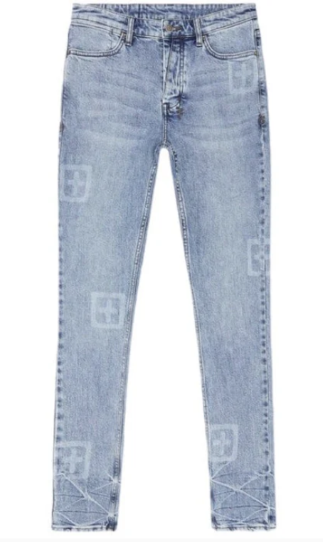 Ksubi Van Winkle Buzzed Denim Jeans (Indigo Buzzed)