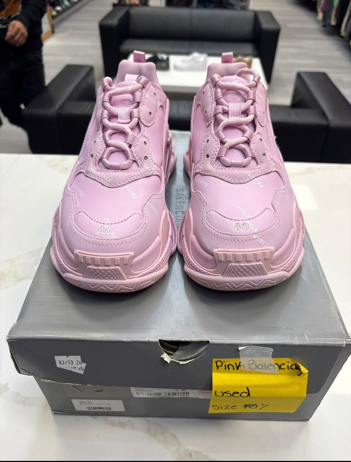 Balenciaga Triple S All Over Print Pink (W)