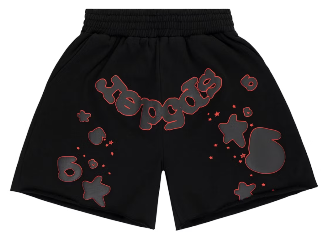 Sp5der Beluga Outline Sweatshort "Black"