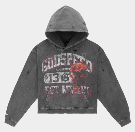 Godspeed Seeing Double Hoodie (Grey Wash)