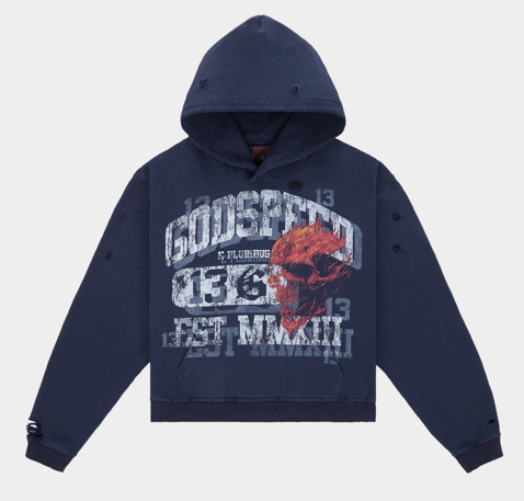 Godspeed Seeing Double Hoodie (Navy Wash)