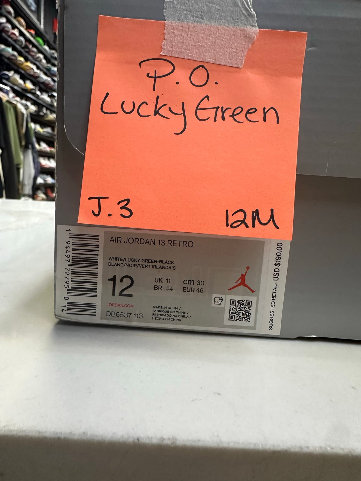 Jordan 13 Retro White Lucky Green